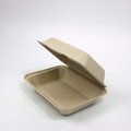 Total Papers Total Papers Single Compartment Clamshell Hoagie Box, 9", Wheat Stalk Fiber, 200 pcs. WS-B029